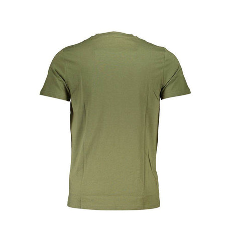 Cavalli Class Green Cotton Men T-Shirt - Hilstor