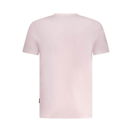 Napapijri Pink Cotton Men T-Shirt - Hilstor