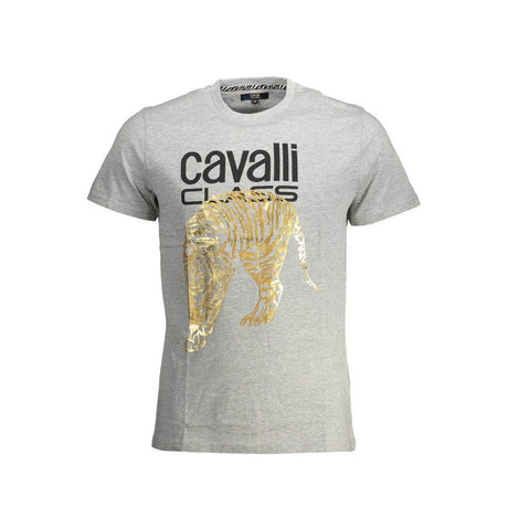 Cavalli Class Brown Cotton Men T-Shirt - Hilstor