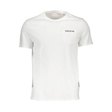 Guess Jeans White Cotton Men T-Shirt - Hilstor