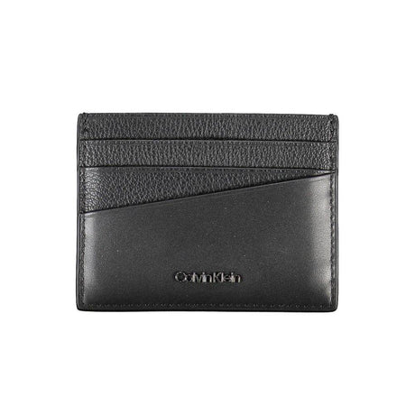 Calvin Klein Elegant Leather Card Holder in Timeless Black - Hilstor