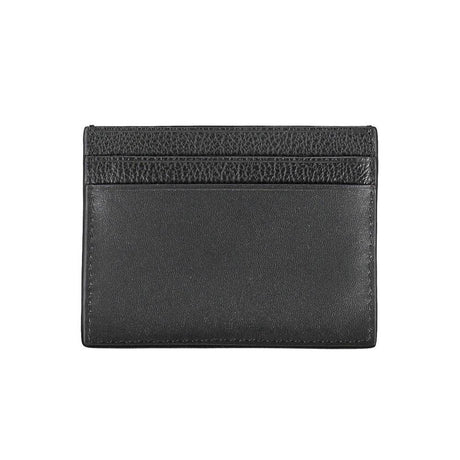 Calvin Klein Elegant Leather Card Holder in Timeless Black - Hilstor