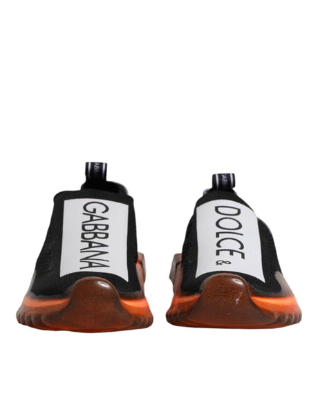 Dolce & Gabbana Black White Slip On Sorrento Sneakers Shoes - Hilstor