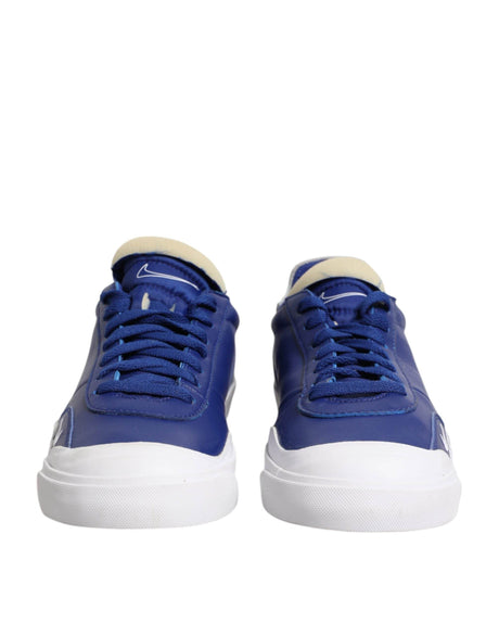 Nike White Blue Lace Up Low Top Drop-Type PRM Sneakers Shoes - Hilstor