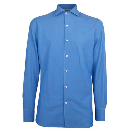 Made in Italy Blue Cotton Men's Shirt - Hilstor