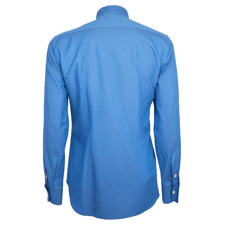 Made in Italy Blue Cotton Men's Shirt - Hilstor