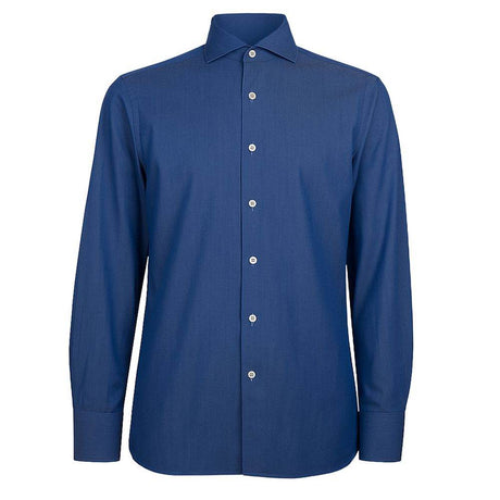 Made in Italy Blue Cotton Men's Shirt - Hilstor
