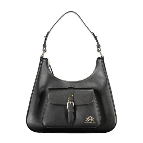 La Martina Black Leather Women Handbag - Hilstor