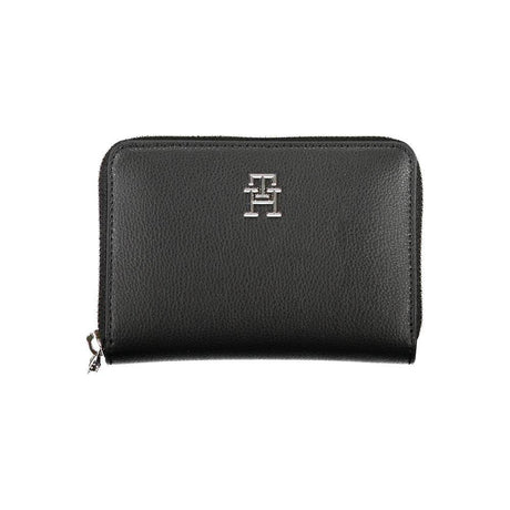 Tommy Hilfiger Elegant Black Zip Wallet with Multiple Compartments - Hilstor