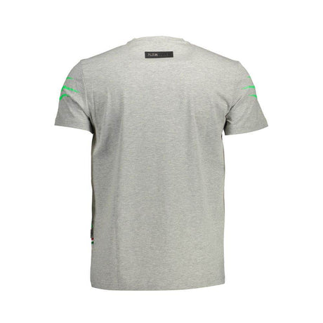 Plein Sport Gray Cotton Men T-Shirt - Hilstor
