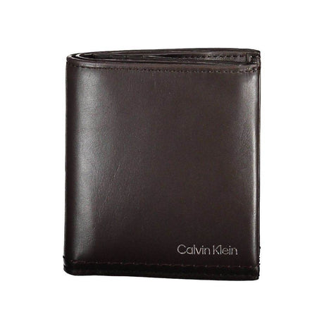 Calvin Klein Brown Leather Men Wallet - Hilstor