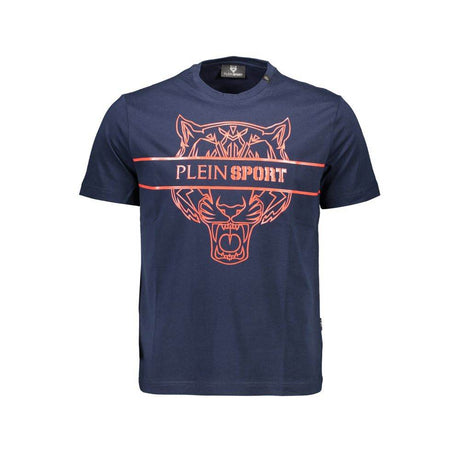 Plein Sport Blue Cotton Men T-Shirt - Hilstor