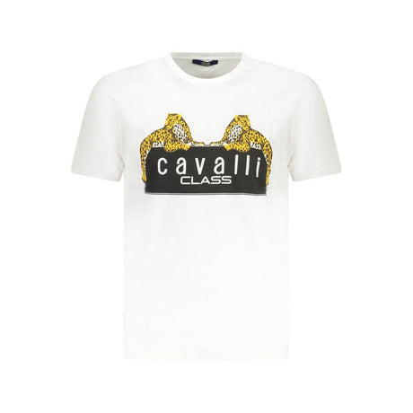Cavalli Class White Cotton T-Shirt - Hilstor