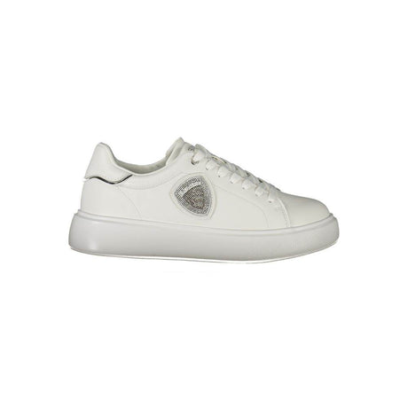 Blauer White Leather Women Sneaker - Hilstor