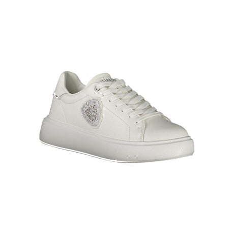 Blauer White Leather Women Sneaker - Hilstor