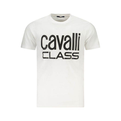 Cavalli Class White Cotton T-Shirt - Hilstor