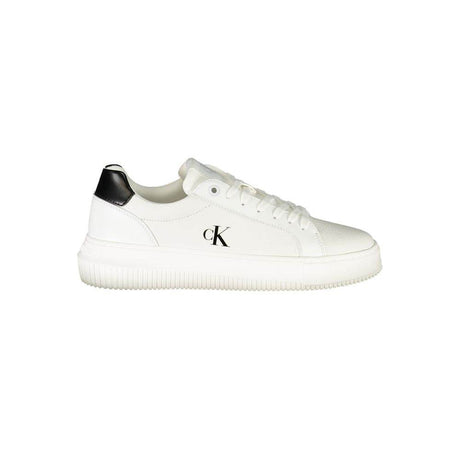 Calvin Klein White Leather Women Sneaker - Hilstor