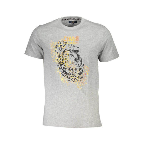 Cavalli Class Brown Cotton Men T-Shirt - Hilstor