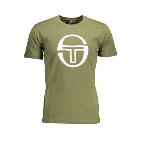 Sergio Tacchini Green Cotton Men T-Shirt - Hilstor