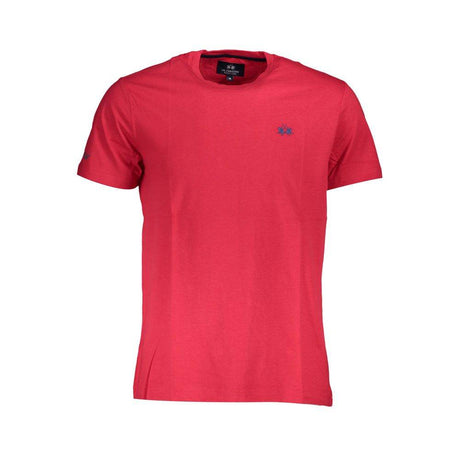 La Martina Red Cotton Men T-Shirt - Hilstor