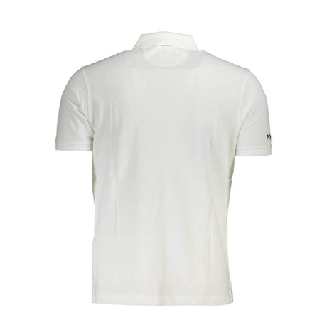 La Martina White Cotton Men Polo Shirt - Hilstor