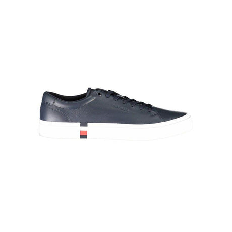 Tommy Hilfiger Blue Leather Men Sneaker - Hilstor