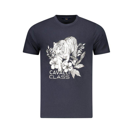 Cavalli Class Blue Cotton Men T-Shirt - Hilstor