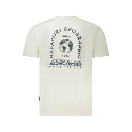 Napapijri White Cotton Men T-Shirt - Hilstor
