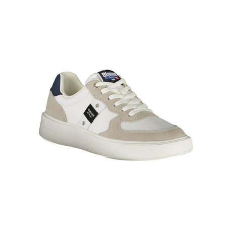 Blauer White Leather Men Sneaker - Hilstor