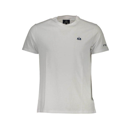 La Martina White Cotton Men T-Shirt - Hilstor