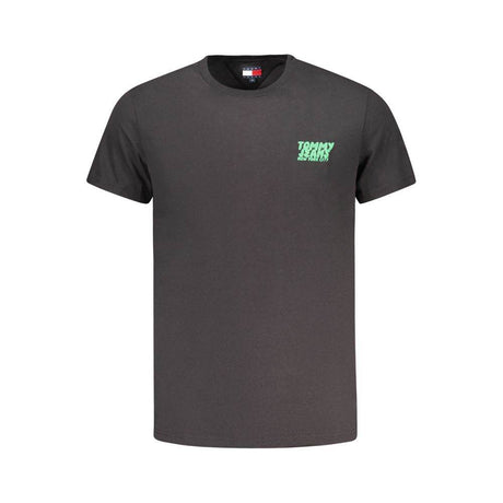 Tommy Hilfiger Black Cotton Men T-Shirt - Hilstor