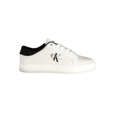 Calvin Klein White Polyester Sneaker - Hilstor