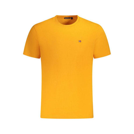 Napapijri Orange Cotton Men T-Shirt - Hilstor
