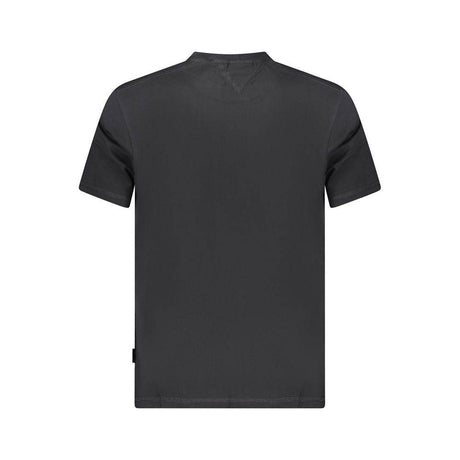 Napapijri Black Cotton Men T-Shirt - Hilstor