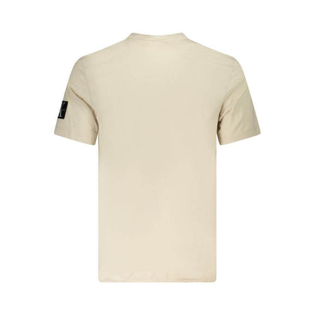 Calvin Klein Beige Cotton Men T-Shirt - Hilstor