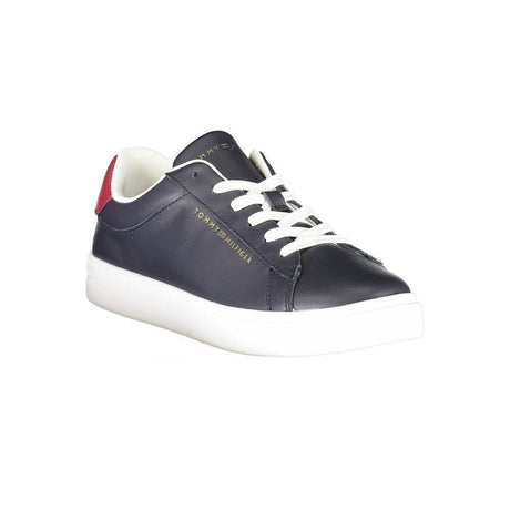 Tommy Hilfiger Blue Leather Women Sneaker - Hilstor