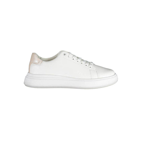 Calvin Klein White Leather Women Sneaker - Hilstor