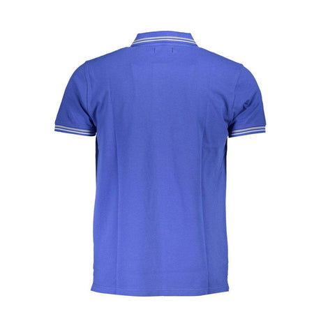 Cavalli Class Blue Cotton Men Polo Shirt - Hilstor