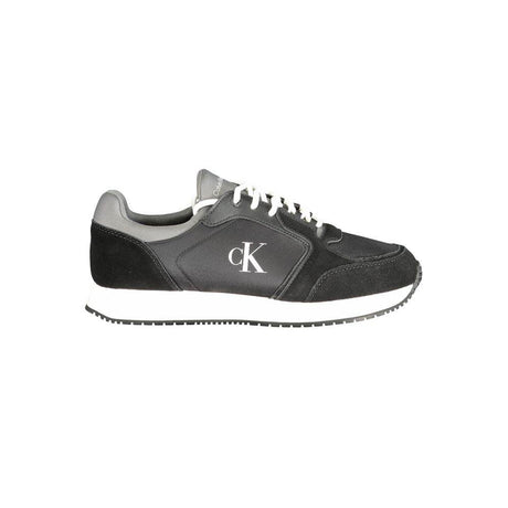 Calvin Klein Black Leather Men Sneaker - Hilstor