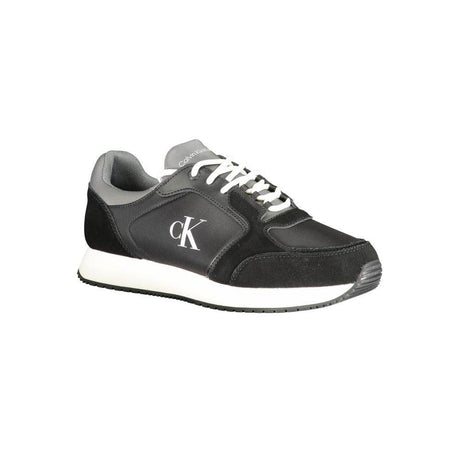 Calvin Klein Black Leather Men Sneaker - Hilstor