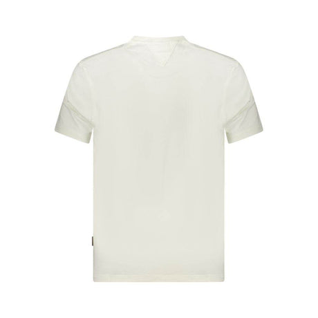Napapijri White Cotton Men T-Shirt - Hilstor