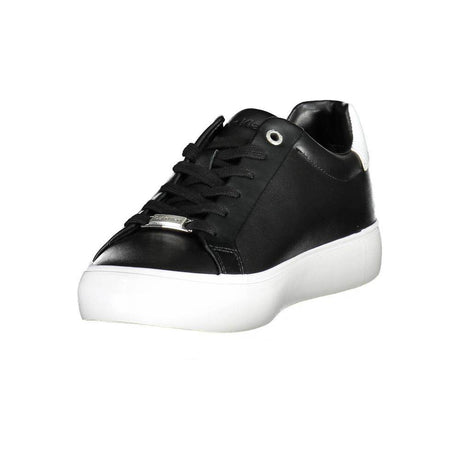 Calvin Klein Black Leather Women Sneaker - Hilstor