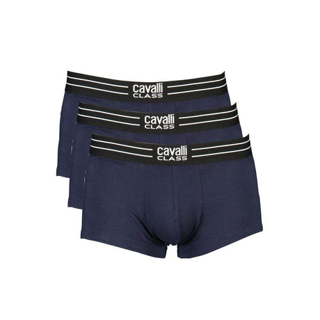 Cavalli Class Blue Cotton Underwear - Hilstor