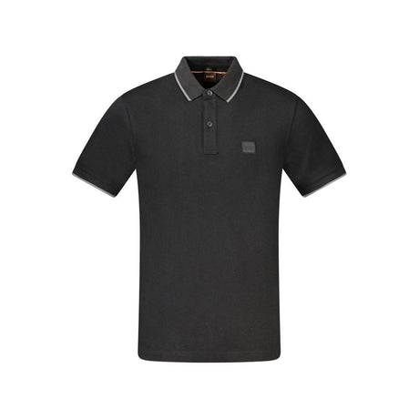 Hugo Boss Black Cotton Polo Shirt - Hilstor