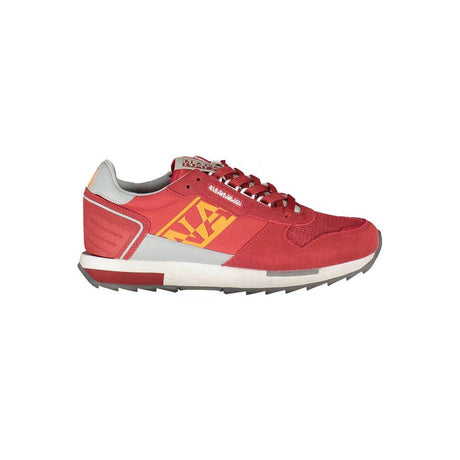 Napapijri Red Leather Men Sneaker - Hilstor