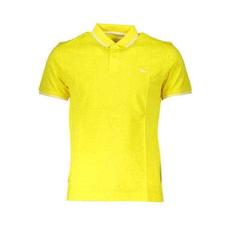 Harmont & Blaine Elegant Yellow Cotton Polo with Contrast Details - Hilstor