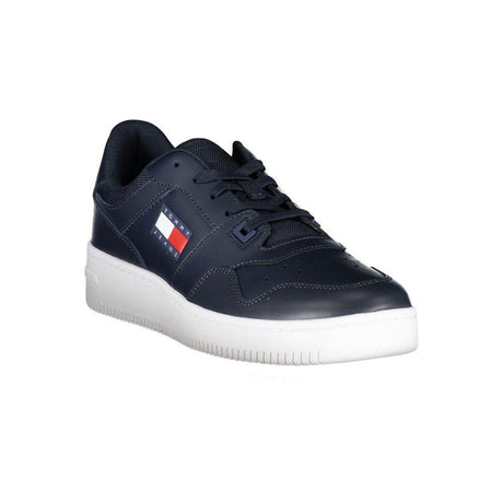 Tommy Hilfiger Blue Contrast Sneakers with Logo Detail - Hilstor