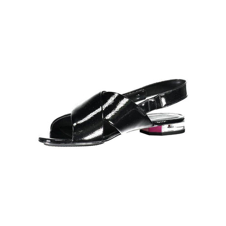 Calvin Klein Black Leather Women Sandal - Hilstor
