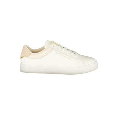 Tommy Hilfiger Beige Leather Women Sneaker - Hilstor