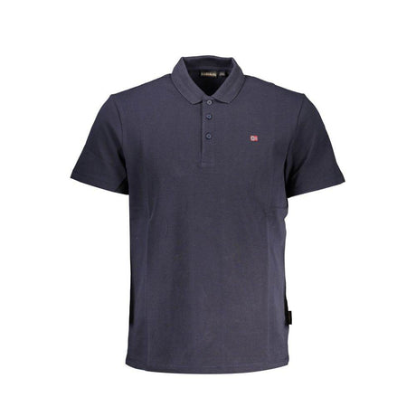 Napapijri Blue Cotton Men Polo Shirt - Hilstor